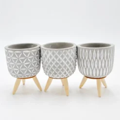 Beton Übertöpfe 3er Set, Passend Für 6cm Sukkulenten